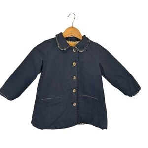 April Cornell Kids Navy Blue Prairie Vintage Inspired Jacket Size 5/6